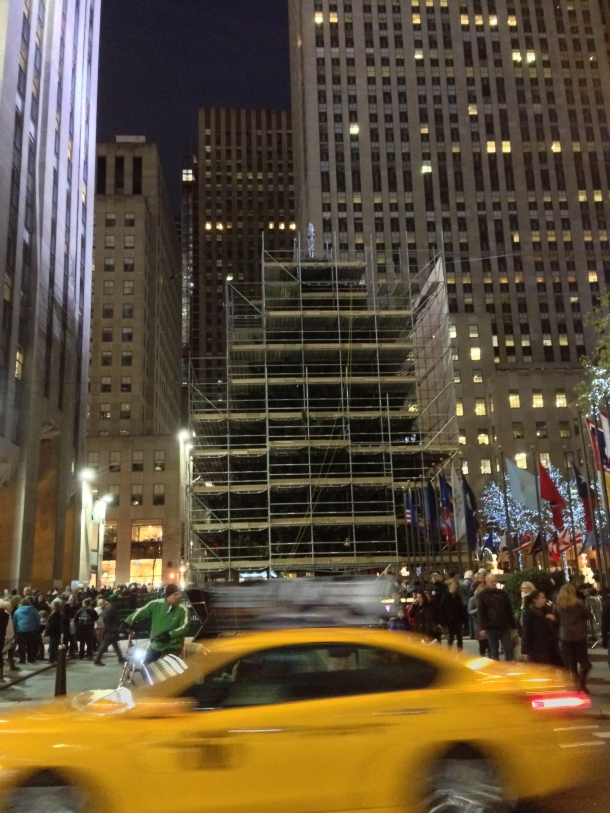 Rockefeller Centre Tree Scaffolding